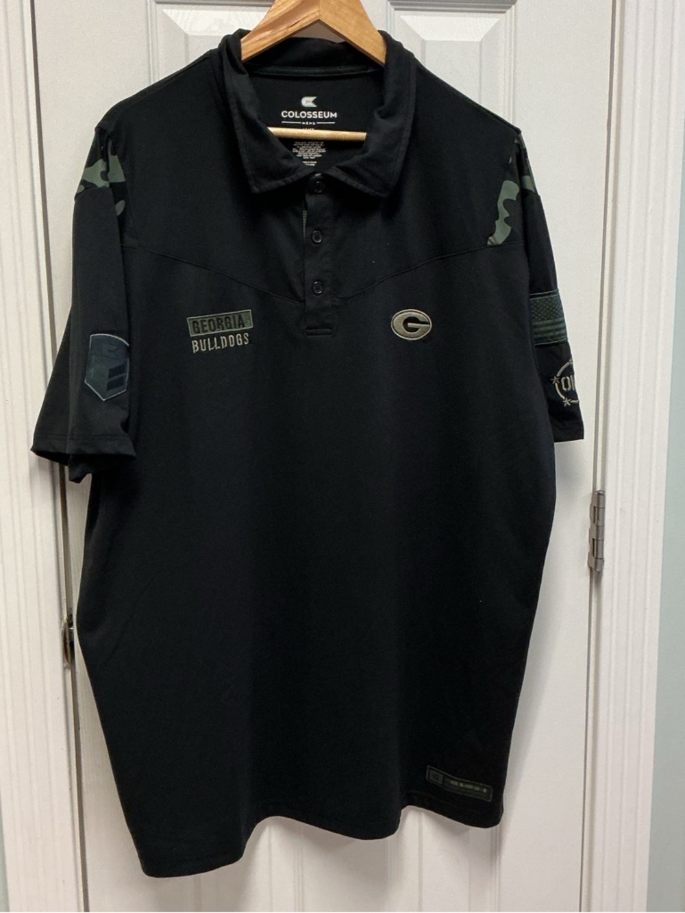 Colosseum Black Georgia Bulldogs OHT Military Appreciation Polo SZ XXL